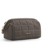 BAGSMART Puffy Padded Travel Makeup Bag, Wide-open Toiletry Bag, Dark Olive | Puffy Padded, Wide-Open Pouch, Makeup Organizer Case, For Women - color: 16-Dark Olive