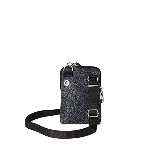 Baggallini Women's Securtex Anti-theft Activity Crossbody Bag - color: Midnight Blossom Print