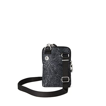 Baggallini Women's Securtex Anti-theft Activity Crossbody Bag - color: Midnight Blossom Print