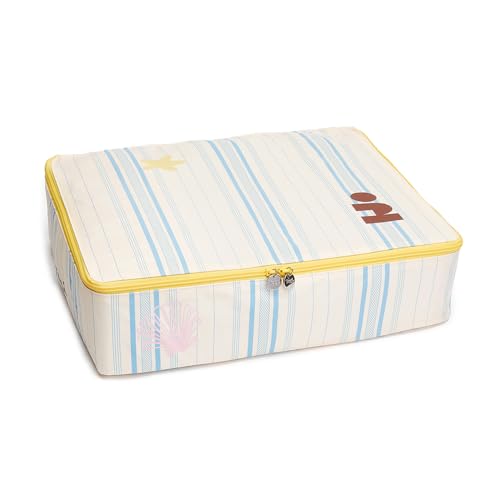 Tagi. Star Compression Packing Cube for Travel – Waterproof Lightweight Luggage Organizer Bag, Metal Slider Zipper Space Saver for Suitcase, Carry-On Travel Essentials, Extra Large - color: Sea Salt Stripes XL