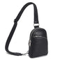 INICAT RFID Blocking Sling Bag, Anti Theft Crossbody Bag for Women Compact Travel Purses Leather - color: Dark Blackish
