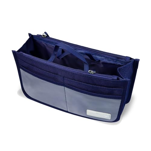 Bag Organizer Insert for Women, 13 Pocket Purse Organizer for Tote, Large Capacity (Dark Blue) - color: Dark Blue