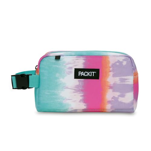 PackIt Freezable Snack Box, Tie Dye Sorbet, Built with ECOFREEZE Technology, Collapsible, Reusable, Zip Closure with Buckle Handle, Great for All Ages and Fresh Snacks on the go (Pack of 12) - color: Multicolor/Assorted, size: snack bags (Pack of 12)