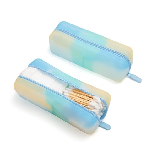 Cotton Pad Swab Travel Case, Waterproof Organizer (Ocean Breeze) - color: Ocean Breeze