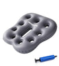 Sondur Travel Cushion, Inflatable Airplane Seat Cushion for Long Flights, 3D Air Cell Seat Cushions with Foot-Operated Inflatable Accessories for Car,Office,Stadium,Heavy Duty - color: Gray