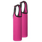 uxcell 2pcs Neoprene Carrier Water Bottle Sleeve, 15.5-20oz Insulated Water Glass Bottle Carrier Bag Collapsible Drink Bottle Sleeve Cover Holder with Handle, Rose Red - color: Rose Red