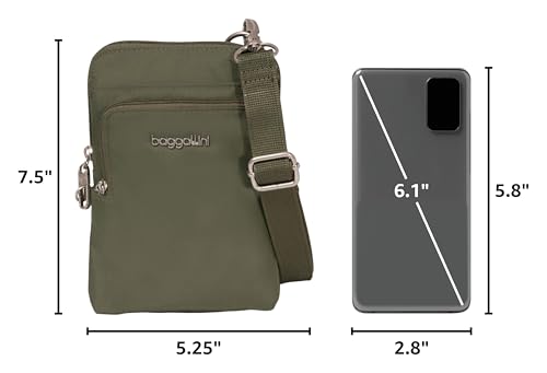 Baggallini Women's Securtex Anti-theft Activity Crossbody Bag - color: Thyme