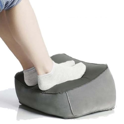 Inflatable Footrest Pad Foot Rest for Office,Home Relax and Travel Use,Gray