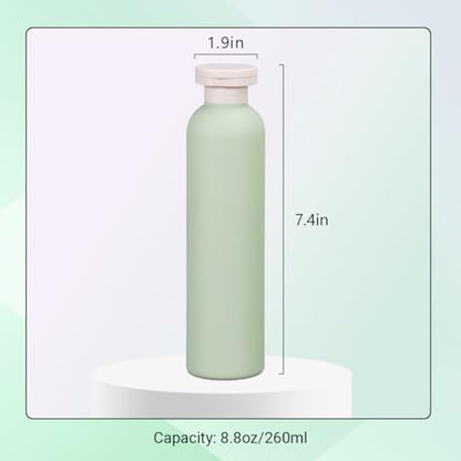 Travel Shampoo Bottle, Empty Plastic Squeeze Bottles 8.8oz with Flip Cap, Lotion Container for Toiletries Travel Size Shampoo and Conditioner - color: Blue+Green+Pink, size: 8.8 oz