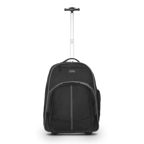 Targus 16 Inch Compact Rolling Backpack, Black - Wheeled Travel Bag Fits Laptops Up to 16” - style: Rolling Backpack