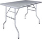 Premium Quality Stainless Steel Open Base Folding Utility Table - Folding Work Table for Commercial Kitchen, Restaurant, Hotel and Garage - NSF (30" x 48" Without Undershelf) - size: 30" x 48" without Undershelf