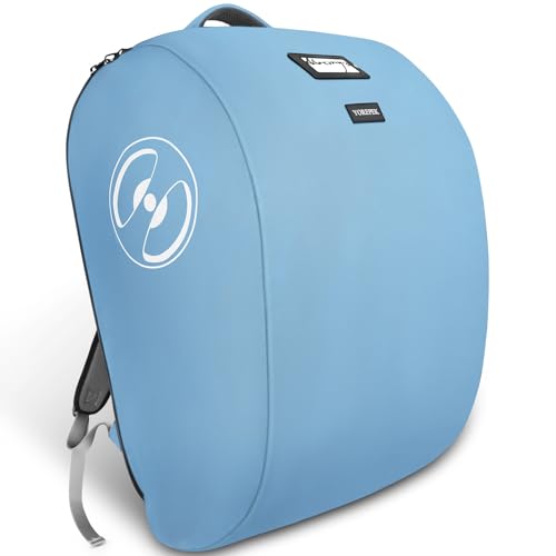 YOREPEK Padded Stroller Travel Bag for Airplane, Fits for Doona Stroller with isofix Base, Sturdy Stroller Bag Backpack with Lockable Zipper, Foldable Stroller Cover for Baby Travel,Ocean Blue - color: Ocean Blue, size: Large