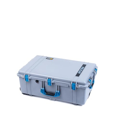 Silver Pelican 1650 Large Case - Comes with Pick & Pluck Foam - Blue Handles & Latches. - color: Blue Handles & Latches