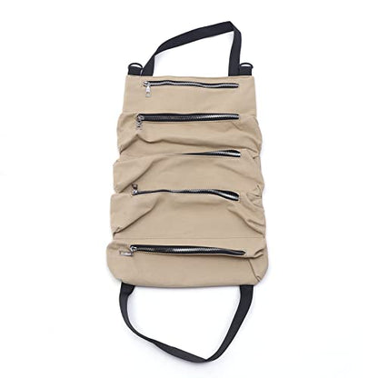 Roll Up Tool Bag, Wrench Organizer & Tool Pouch, Tool Roll Organizer, Mechanic Tool roll bags With 5 Tool Pouches for Mechanic, Electrician & Hobbyist
