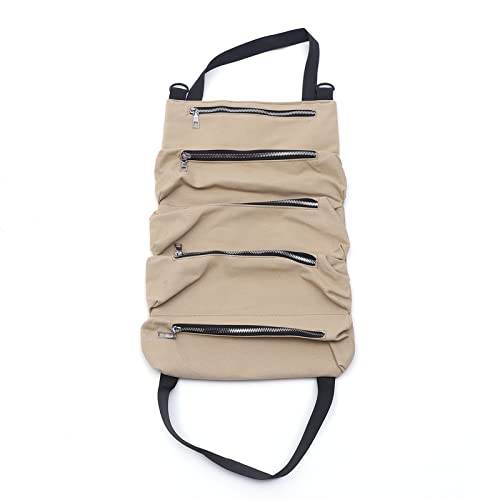 Roll Up Tool Bag, Wrench Organizer & Tool Pouch, Tool Roll Organizer, Mechanic Tool roll bags With 5 Tool Pouches for Mechanic, Electrician & Hobbyist