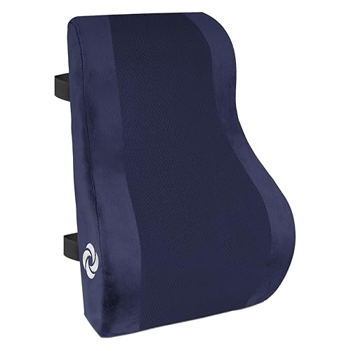 Samsonite Ergonomic Lumbar Support Pillow for Office Chair and Car Seat - Memory Foam Back Support Lumbar Pillow, Premium Cushion Chair Support for Lower Back Pain Relief and Versatile Use (Navy) - color: Navy