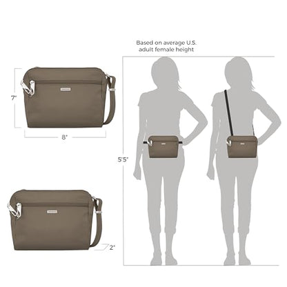 Travelon Anti-Theft Classic Convertible Crossbody & Waist Pack - color: Nutmeg