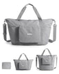 BAGSMART Foldable Travel Bag, 37L Expendable Personal Item Bag, Lightweight Weekender Bags for Women, Water Resistant Extra Carry on for Travel, Gray - color: Grey