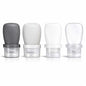 2 oz Travel Bottles, Leakproof Silicone Squeeze Bottle Mini Travel Size Container for Toiletries Lotion Shampoo and Conditioner Liquid Salad Dressing to go Condiment, TSA Approved, 4 Pack - color: Black, Grey, White, Clear, size: 2 oz