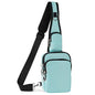 BROADREAM Sling Bag, Crossbody Bag with Anti-Theft Lock Zipper, RFID Blocking & Water Resistant for Travel Work Sport - color: Light Blue