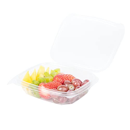 Restaurantware-Thermo Tek 8 Ounce Clamshell Containers, 100 Anti-Fog To Go Food Containers - Freezable, Rectangle, Clear Plastic Food Packaging Containers, Disposable - size: 8 oz