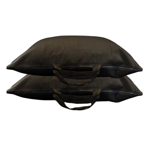 Canvas Pillow Bag for Home and Travel, Blanket Bag, Storage Bag, Multi-Use for Home and Garden Pack of 2 (Black, Queen (20 x 30) Inches) - color: Black, size: Queen (20 x 30) Inches