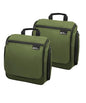 D&D Wanderlust D&D Hanging Travel Toiletry Bag for Men and Women – Cosmetics, Makeup and Toiletries Organizer Kit with 10 Compartments - color: 2 Pack Green