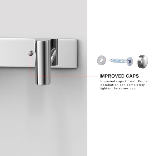 VAEHOLD Hat and Coat Wall Mount Rack - Hooks for Robes, Bags, Keys, and Towels - Bathroom Towel Hanger Organizer (Polished Chrome, “T“ Shape 3 Hooks 1 Pack) - color: Polished Chrome, size: “T“ Shape 3 Hooks 1 Pack