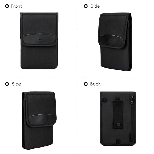 KIWIFOTOS Travel Cell Phone Pouch Crossbody Bag with Shoulder Strap for iPhone 17 16 15 14 Pro Max S26 S25 Ultar Neck Holder Smartphone Belt Holster Carrying Case - color: Black, Single Layer
