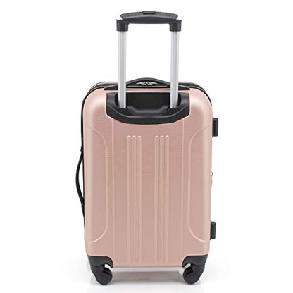 Travelers Club Chicago Hardside Expandable Spinner Luggage, Rose Gold, 3 Piece Set - color: Rose Gold, size: 3 Piece Set
