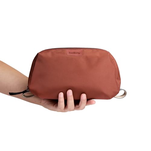 Bellroy Toiletry Kit (Unisex Toiletry Bag, Zipper Closure, Water-Resistant Lining, Toothbrush Sleeve with Magnetic Closure, Internal Mesh Pocket Organization) -Bronze - color: Clay