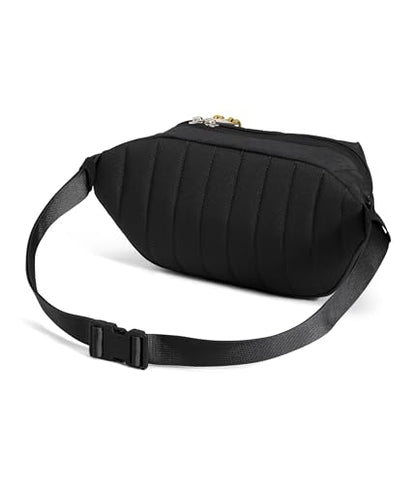 THE NORTH FACE Berkeley Lumbar Bag | Water-repellent Fanny Pack for Men & Women, External Pocket & Adjustable Strap - color: TNF Black/Mineral Gold-NPF