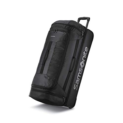 Samsonite Andante 2 Wheeled Duffel Bag – 32-Inch Durable Rolling Luggage with Inline Skate Wheels, Push-Button Handle & Spacious Compartments – Travel-Friendly and Lightweight - All Black - color: All Black, size: 32-Inch
