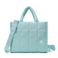 Quilted Crossbody Bags for Women,Puffer Weekender Overnight Bag,Purse Handbag Organizer,Small Tote Bags Shoulder Bag - color: Ice Blue