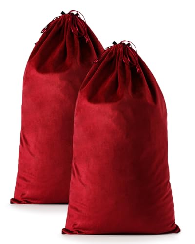 2 Pcs Shoe Bags for Travel, 21.2"x13.3" Large Boot Bags for Cowboy Boots, Washable Velvet Dust Bag with Drawstring for Dress Shoes, Handbags and Clothing, Suitable for Travel and Home Storage - color: Rio Red, size: 21.2"x13.3"