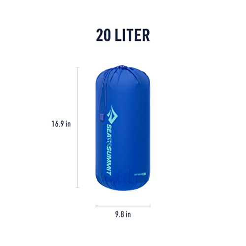 Sea to Summit Lightweight Stuff Sack, Durable Outdoor and Travel Storage - color: Surf Blue, style: 20 Liter