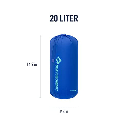 Sea to Summit Lightweight Stuff Sack, Durable Outdoor and Travel Storage - color: Surf Blue, style: 20 Liter