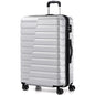 Coolife Expandable Large Checked Luggage with Spinner Wheels, Hard Shell Suitcase TSA Lock Rolling Travel Luggage 28-inch,Silver - color: sliver, size: Large(28in)