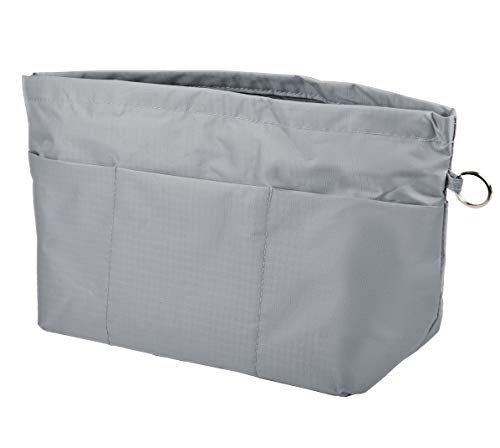 Vercord Handbag Purse Tote Pocketbook Organizer Insert Zipper Closure 11 Pockets 3 Sizes Many Colors - color: Light Grey, size: Small