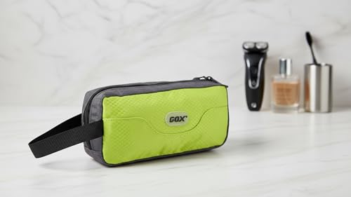 GOX Travel Toiletry Bag Dopp Kit Case for Men Multifunction Packing Organizer Pouch - color: Green/Grey