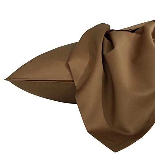 NTBAY Egyptian Cotton Toddler Pillowcases - Set of 2 - Travel Pillow Cases - 500 Thread Count Cotton 13x18 Pillow Covers - Envelope Closure Nursery Pillowcases, 13x18 Inches, Brown - color: Brown