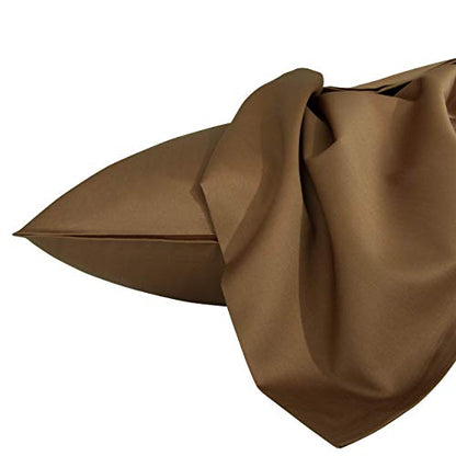 NTBAY Egyptian Cotton Toddler Pillowcases - Set of 2 - Travel Pillow Cases - 500 Thread Count Cotton 13x18 Pillow Covers - Envelope Closure Nursery Pillowcases, 13x18 Inches, Brown - color: Brown