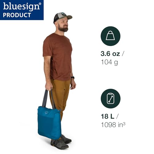 Osprey Ultralight Collapsible Stuff Tote Bag | Ultralight - color: Waterfront Blue