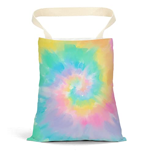 Car Trash Bag Car Garbage Bag Hanging Cars Trash Can, Waterproof Cars Back Seat Organizer for Vehicle Travelling Campingg Colored Rainbow Tie Dye Pattern - color: Rotating color