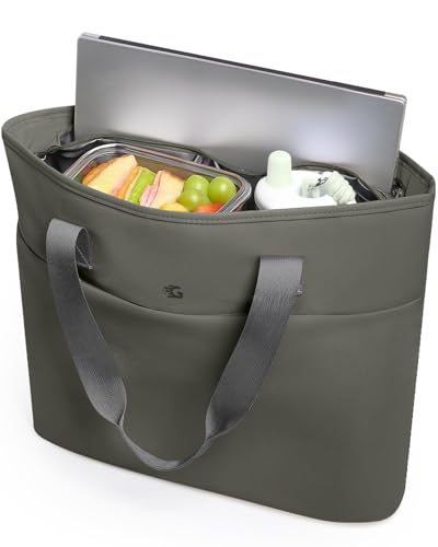 GLORIEROO 2-in-1 Cooler Bags Insulated for Women, Insulated Tote with 15.6‘’Laptop Compartmen for Work, Nurse, Outdoor - color: Olive