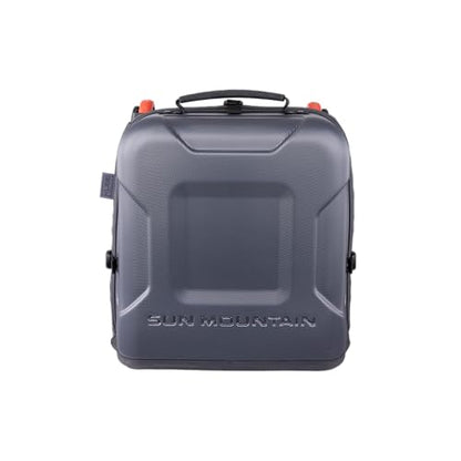 Sun Mountain Kube Golf Travel Bag, 2-Wheel Rolling System-Compact Storage Case - color: Steel Black Rush Red