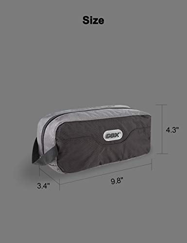 GOX Small Travel Toiletry Bag, Dopp Kit Case For Men, Multifunction Organizer Pouch(Black/Grey) - color: Black/Grey