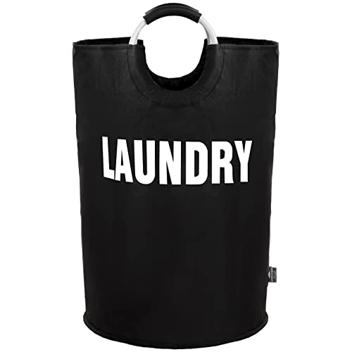 DOKEHOM 160L XX-Large Laundry Basket (7 Colors), Collapsible Laundry Bag, Foldable Laundry Hamper, Folding Washing Bin (Black, XXL) - color: Black, size: 160L