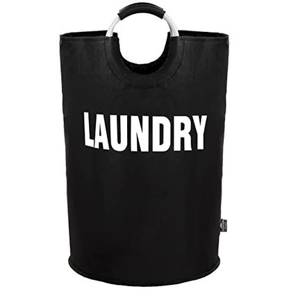 DOKEHOM 160L XX-Large Laundry Basket (7 Colors), Collapsible Laundry Bag, Foldable Laundry Hamper, Folding Washing Bin (Black, XXL) - color: Black, size: 160L
