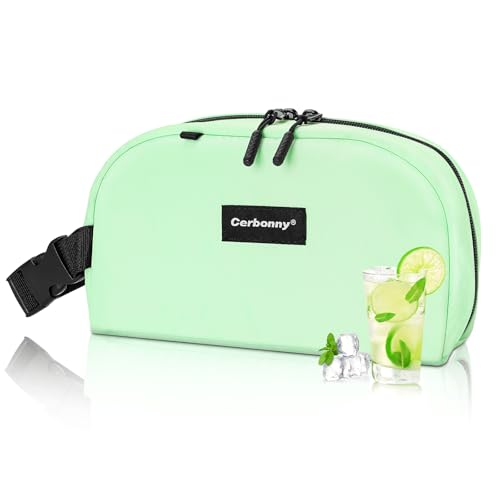 Cerbonny Small Cooler Bag, Freezable Lunch Bag for Kids & Adults, Small Insulated Bag,Portable Mini Cooler for Work, School, Travel - color: Green